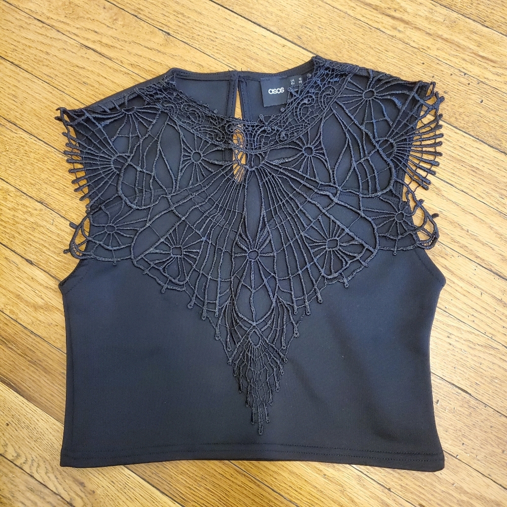 ASOS lace crop top